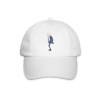 Boris Johnson Illustration - Baseballkappe - Weiß/Weiß - Vorne