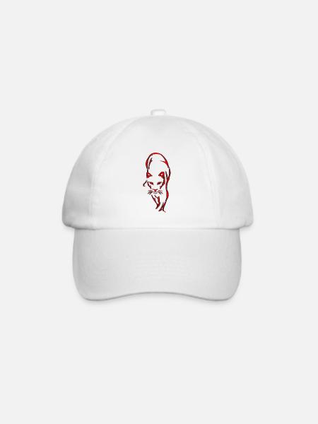 Raubkatze - Baseballkappe - Weiß/Weiß