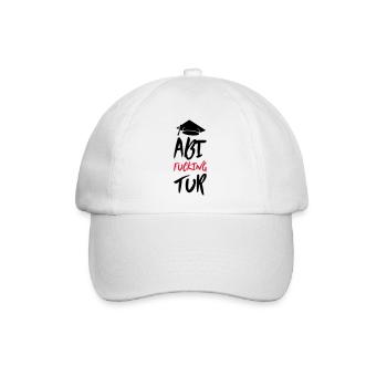 abi fucking tur - Baseballkappe - Weiß/Weiß - Vorne