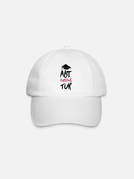 abi fucking tur - Baseballkappe - Weiß/Weiß