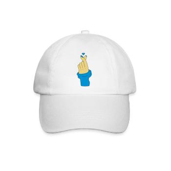 Love U Koreanisch - Baseballkappe - Weiß/Weiß - Vorne