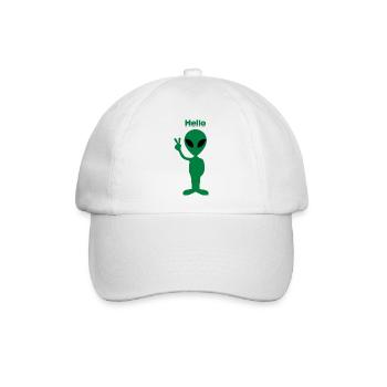 Hello Alien - Baseballkappe - Weiß/Weiß - Vorne