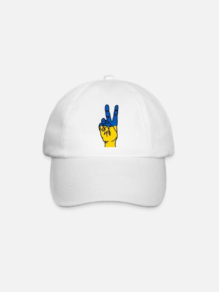 Frieden für die Ukraine - Baseballkappe - Weiß/Weiß