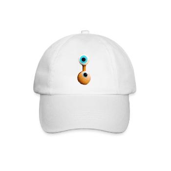 Augen Abstrakt übereinander - Baseballkappe - Weiß/Weiß - Vorne