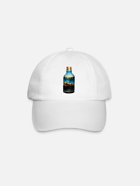 Eine Welt in einer Flasche - Baseballkappe - Weiß/Weiß