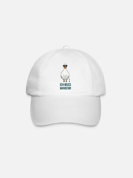 Ich muss wandern ! - Baseballkappe - Weiß/Weiß