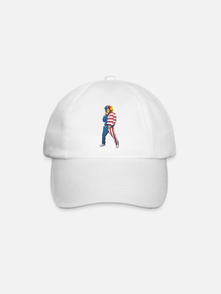 Rapper USA Amerika Pop Up Flagge US Hip Hop - Baseballkappe - Weiß/Weiß