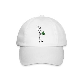 Hobbygärtner Strichmännchen - Baseballkappe - Weiß/Weiß - Vorne