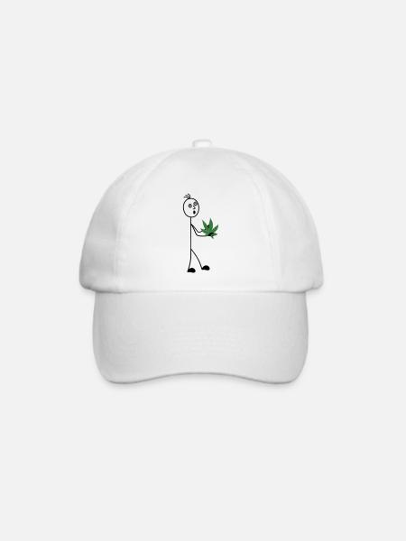 Hobbygärtner Strichmännchen - Baseballkappe - Weiß/Weiß