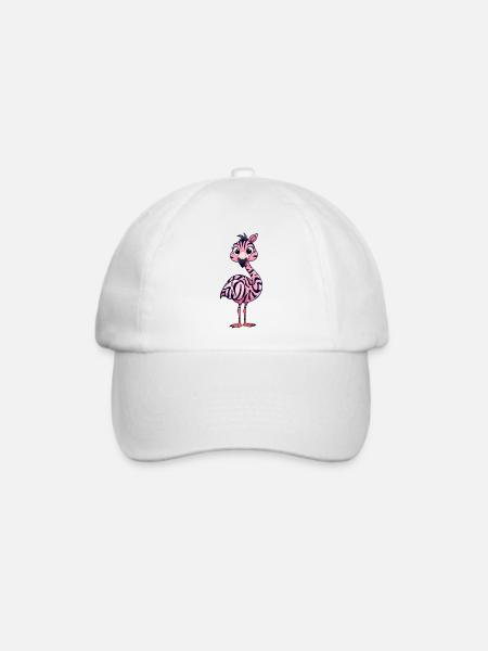 Flamingo - Baseballkappe - Weiß/Weiß