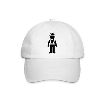 Bauarbeiter - Baseballkappe - Weiß/Weiß - Vorne