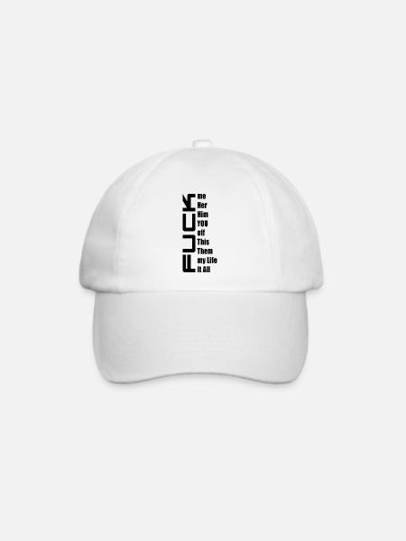 F#CK – Me, You, Them, It All - Baseballkappe - Weiß/Weiß