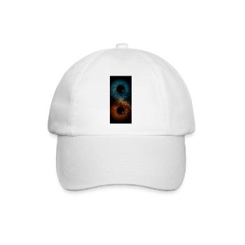 Double Eye Blau und Orange - Baseballkappe - Weiß/Weiß - Vorne