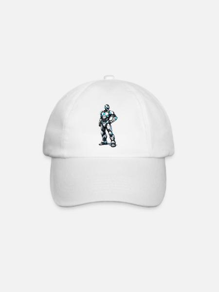 roboter - Baseballkappe - Weiß/Weiß
