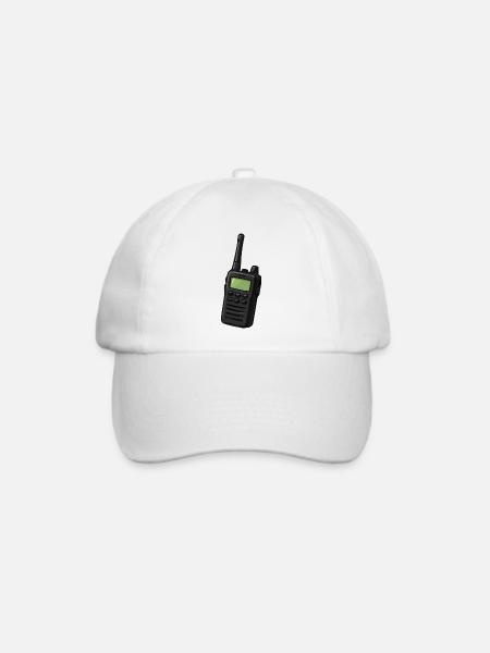 Retro Funkgerät Motiv - Baseballkappe - Weiß/Weiß