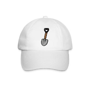 Pixel Schaufel - Baseballkappe - Weiß/Weiß - Vorne