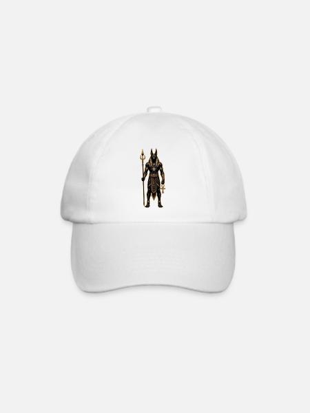 Anubis-Kriegspriester - Baseballkappe - Weiß/Weiß