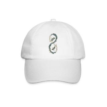 Koi-Unendlichkeitsfluss - Baseballkappe - Weiß/Weiß - Vorne