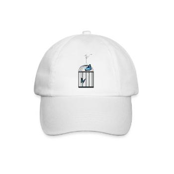 LASS MICH RAUS - Baseballkappe - Weiß/Weiß - Vorne