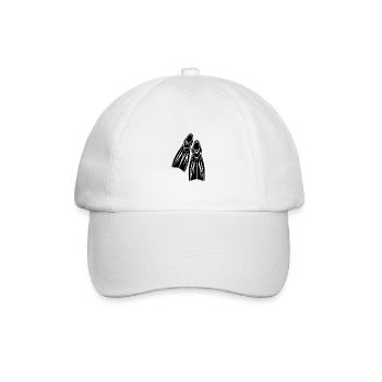 Geräteflossen Taucher Tattoo Logo Style - Baseballkappe - Weiß/Weiß - Vorne