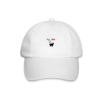 Katzen Mama Stolz - Baseballkappe - Weiß/Weiß - Vorne