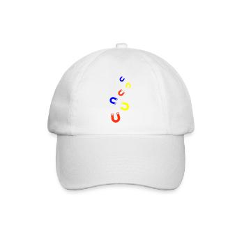 Magnet Symbol - Baseballkappe - Weiß/Weiß - Vorne