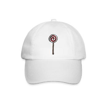 Candy Lolli / Süßigkeiten & Lutscher / Geschenk - Baseballkappe - Weiß/Weiß - Vorne