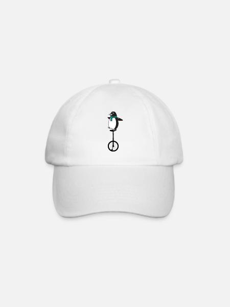 Einrad Einradartist-Pinguin Einradfahren unicycle - Baseballkappe - Weiß/Weiß