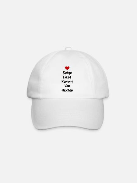 Liebe Spruch Valentinstag Herz - Baseballkappe - Weiß/Weiß
