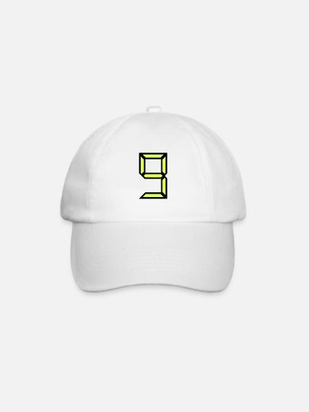 9 JAHRE. 9. JAHRESTAG. GEBURTSTAG 9 JAHRE. 9 - Baseballkappe - Weiß/Weiß