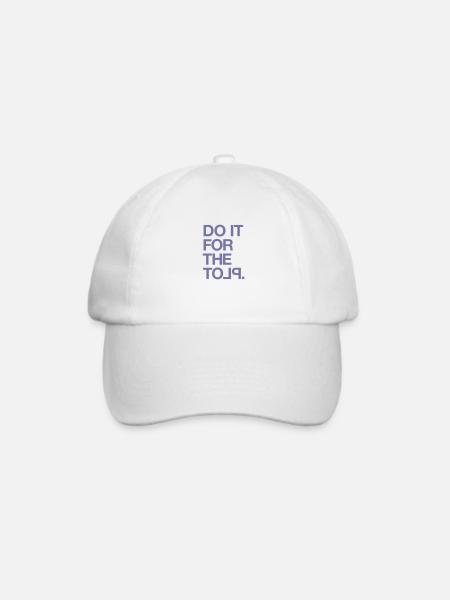 "Do it for the Plot" / Motivation - Baseballkappe - Weiß/Weiß