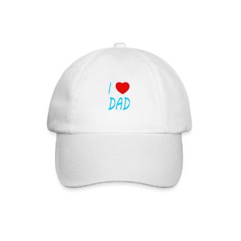 I love Dad - Baseballkappe - Weiß/Weiß - Vorne
