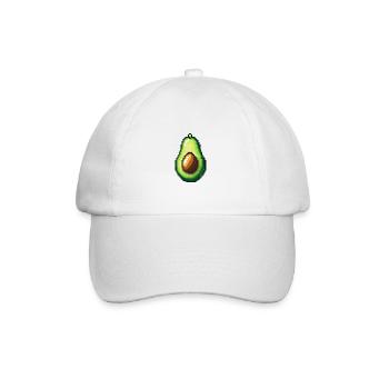 Avokado Pixel Gamer - Baseballkappe - Weiß/Weiß - Vorne