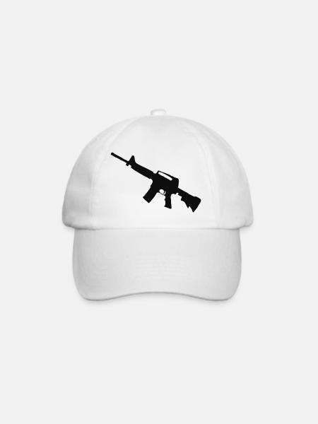 m16 - Baseballkappe - Weiß/Weiß