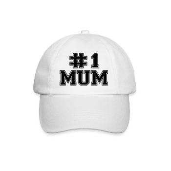 Number One Mum - Baseballkappe - Weiß/Weiß - Vorne