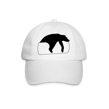 Chill Bär Schlafen Grizzly Ruhe Entspannen - Baseballkappe - Weiß/Weiß - Vorne