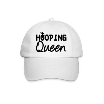 Hooping Queen Geschenk Sport Fitness - Baseballkappe - Weiß/Weiß - Vorne