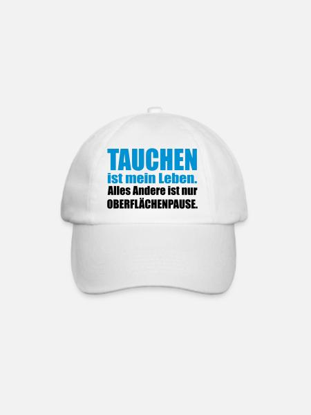 Tauchen - Baseballkappe - Weiß/Weiß