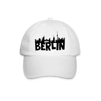 Berlin Skyline - Baseballkappe - Weiß/Weiß - Vorne