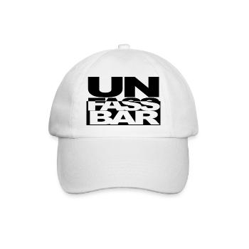 UNFASSBAR negativ - Baseballkappe - Weiß/Weiß - Vorne