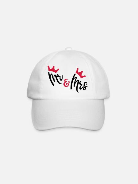 hochzeit - Baseballkappe - Weiß/Weiß
