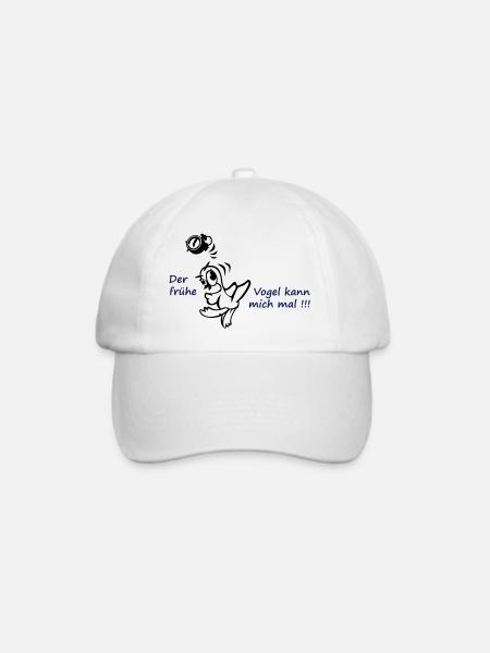 Früher Vogel - Baseballkappe - Weiß/Weiß