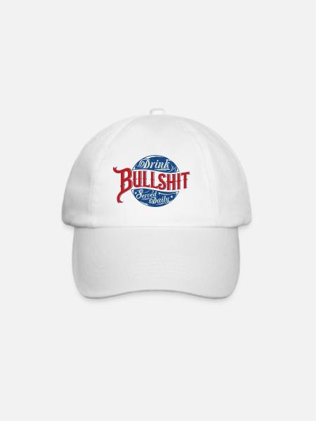 BULLSHIT T-Shirts - Baseballkappe - Weiß/Weiß