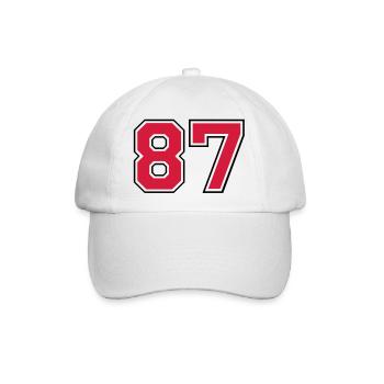 87__f2 - Baseballkappe - Weiß/Weiß - Vorne