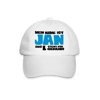 jan - Baseballkappe - Weiß/Weiß - Vorne