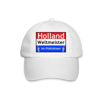 Holland - Baseballkappe - Weiß/Weiß - Vorne