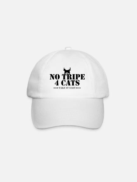NoTripeForCats6 - Baseballkappe - Weiß/Weiß