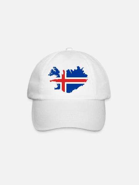 Island - Baseballkappe - Weiß/Weiß