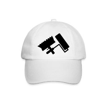 rolle bürste Maler Handwerk - Baseballkappe - Weiß/Weiß - Vorne