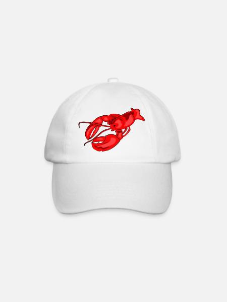 hummer speise koch - Baseballkappe - Weiß/Weiß